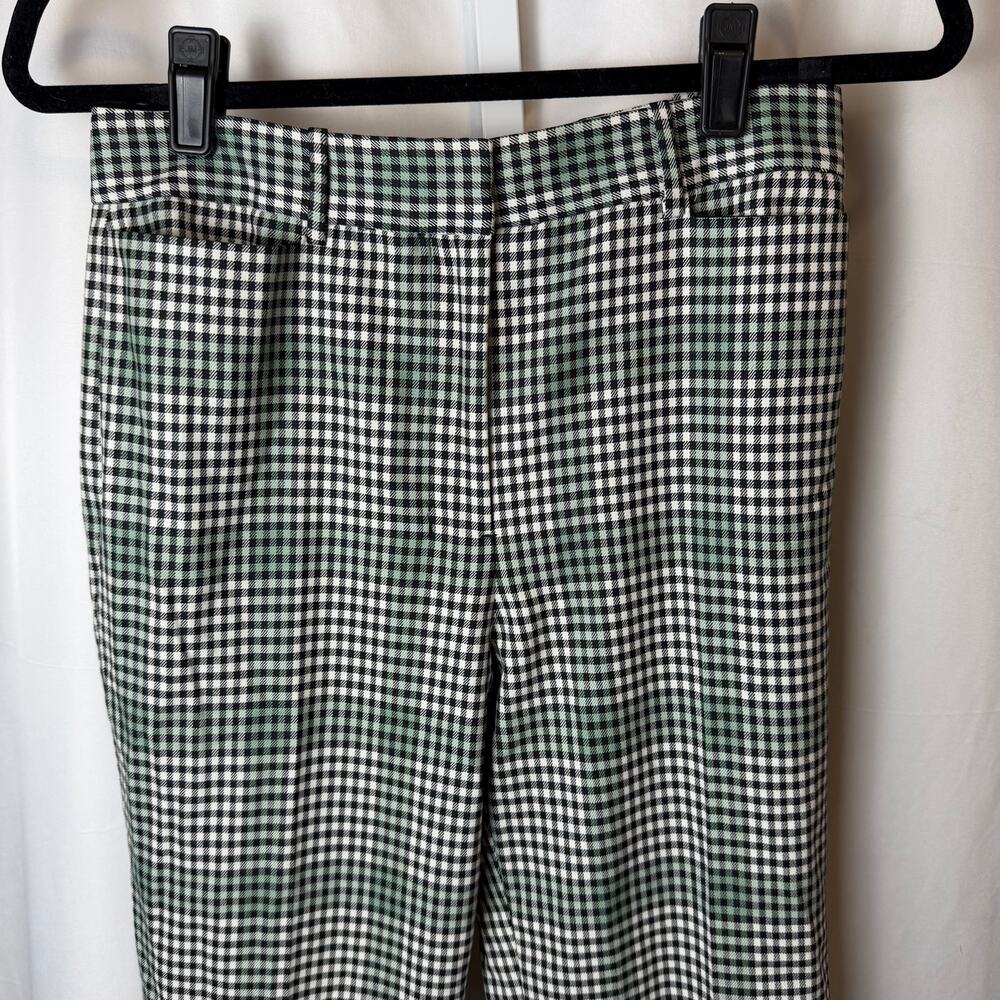 M.M.LaFleur Smith Straight Trouser Check Plaid Sharkskin Wool Pants 2 Preppy - Picture 6 of 9